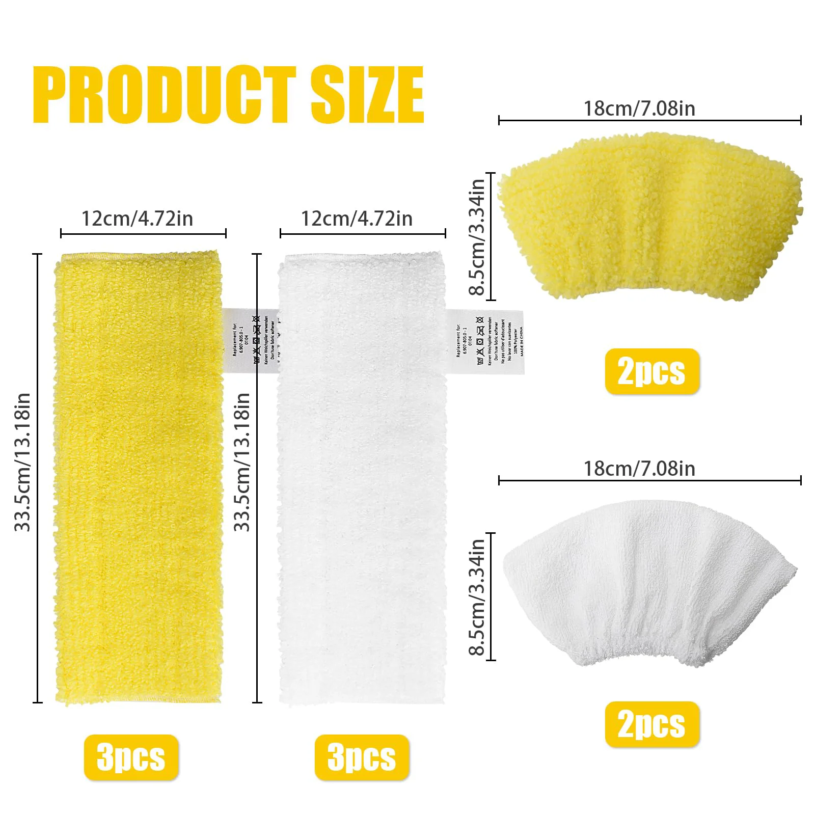 【Verbessert】Mikrofaser-Wischmopp-Tuch für Karcher Easyfix C1 SC2 SC3 SC4 SC5 SC7 Handstaubsauger-Pad-Abdeckung Dampfzubehör – Detail 1