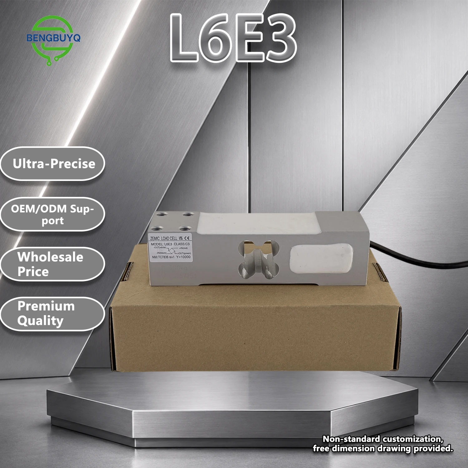 BENGBUZZYQ Introduce Choice L6E3 C3 Precision Load Cell 50-300kg 4 Wire Strain Gauge Sensor for Batching Scale System