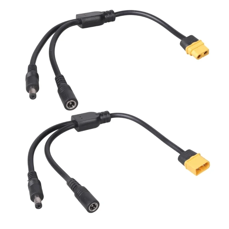 N2UB Flexible XT60 to DC5521 Adapter Cord For Connecting Solar Panel Power Adapters