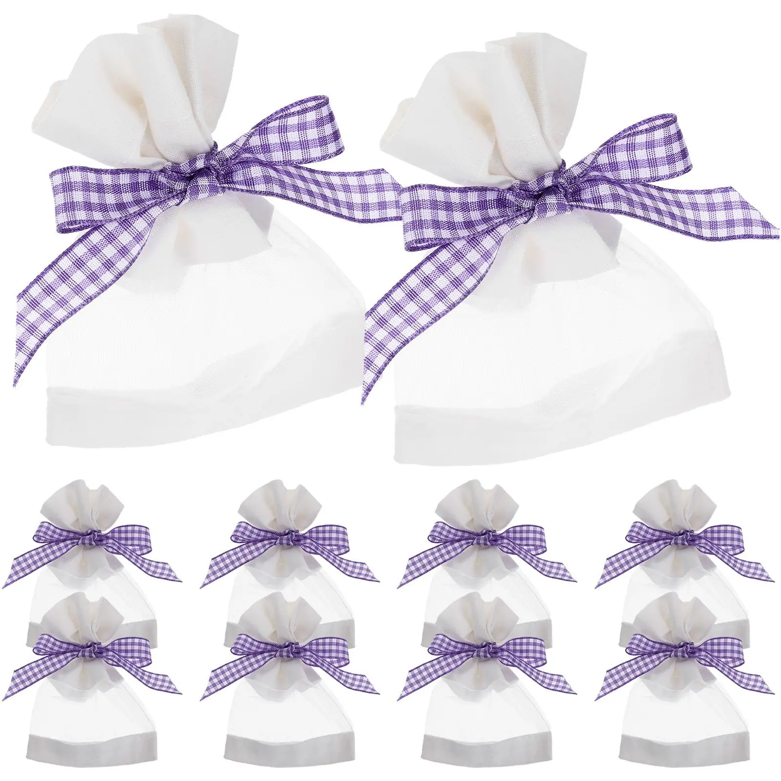 

10 Pcs Lavender Sachet Bags Empty Decorative Pouches Drawstring Storage Jewelry Gift Boxes Aromatic Containers