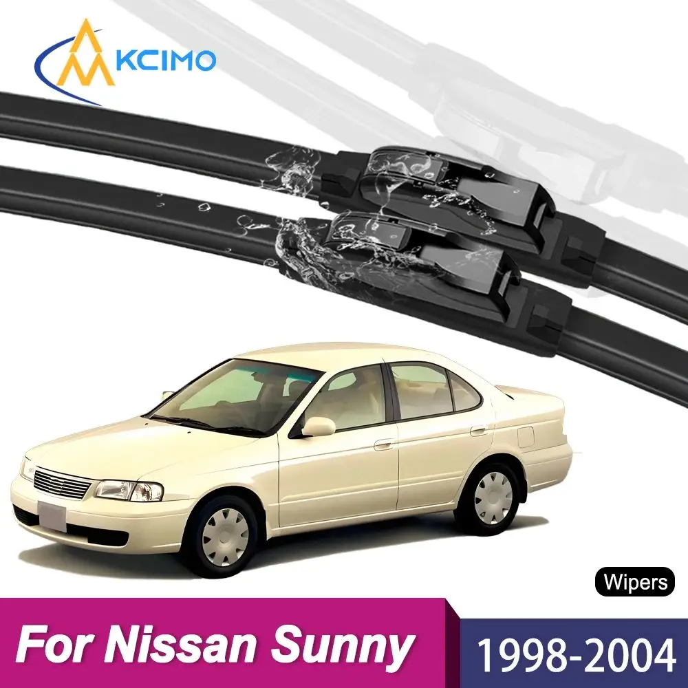 OEM Quality Windshield Wiper Blades 2pcs Set for Nissan Sunny B15 1998-2004 Front Aerodynamic Silent Durable All Season