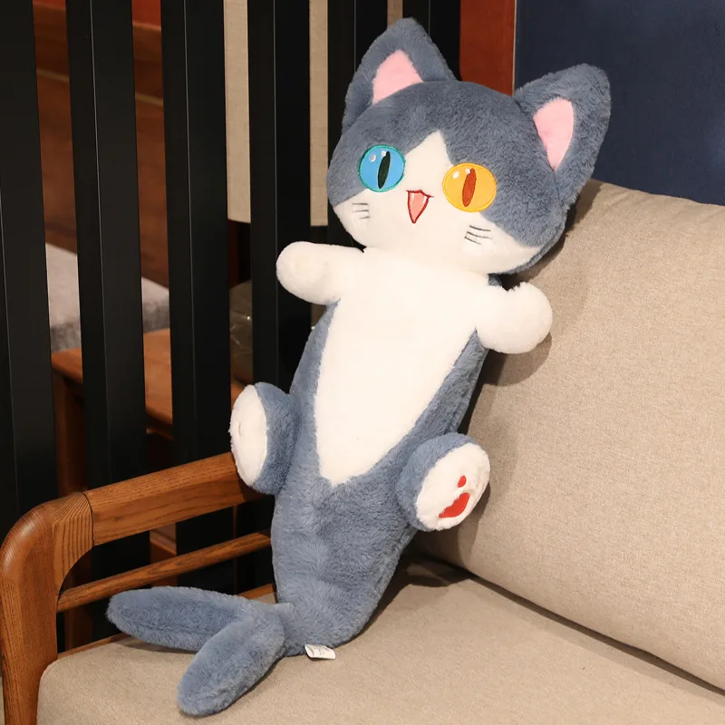 

85cm Different pupils Shark Cat Doll Plush Pillow Toys Cute Stuffed Animals Kittey Plushie Throw Pillow Cushion Soft Kids Toys