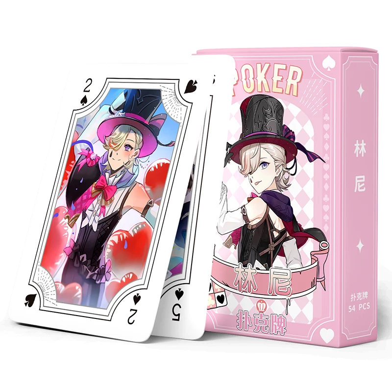 

Genshin Impact Lyney poker playing cards board games child kids toys Children toy deck card game set Anime