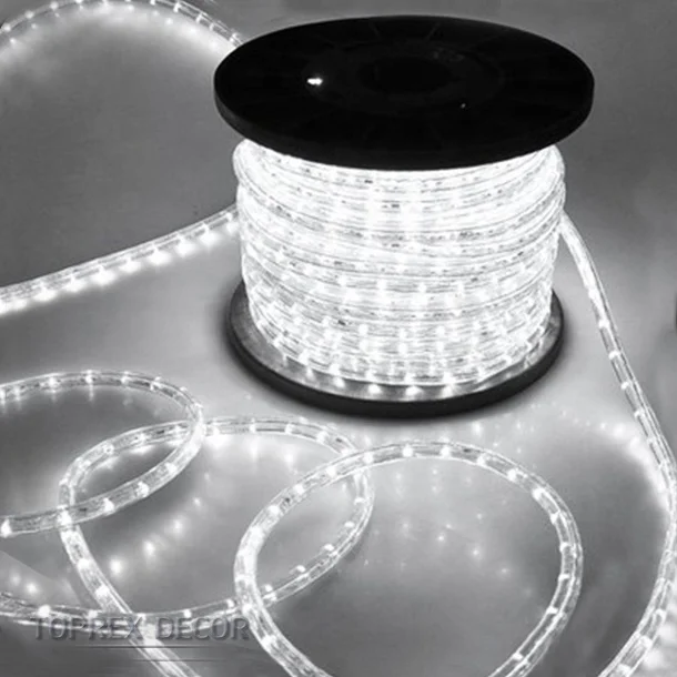 Toprex Outdoor Decorative 360 Degree High Brightness 100m LED Rope Light IP65 Waterproof for Christmas Available in RGB White
