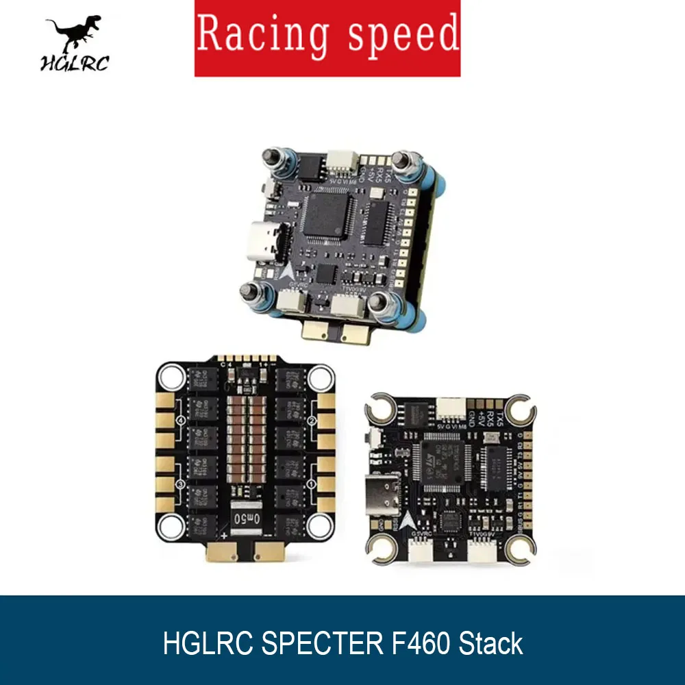 

HGLRC SPECTER F460 Stack F405 V2 Контроллер полета 4в1 ESC - BLHELI_S 60A MPU6000 30X30mm 2-6S для RC FPV Freestyle Drone
