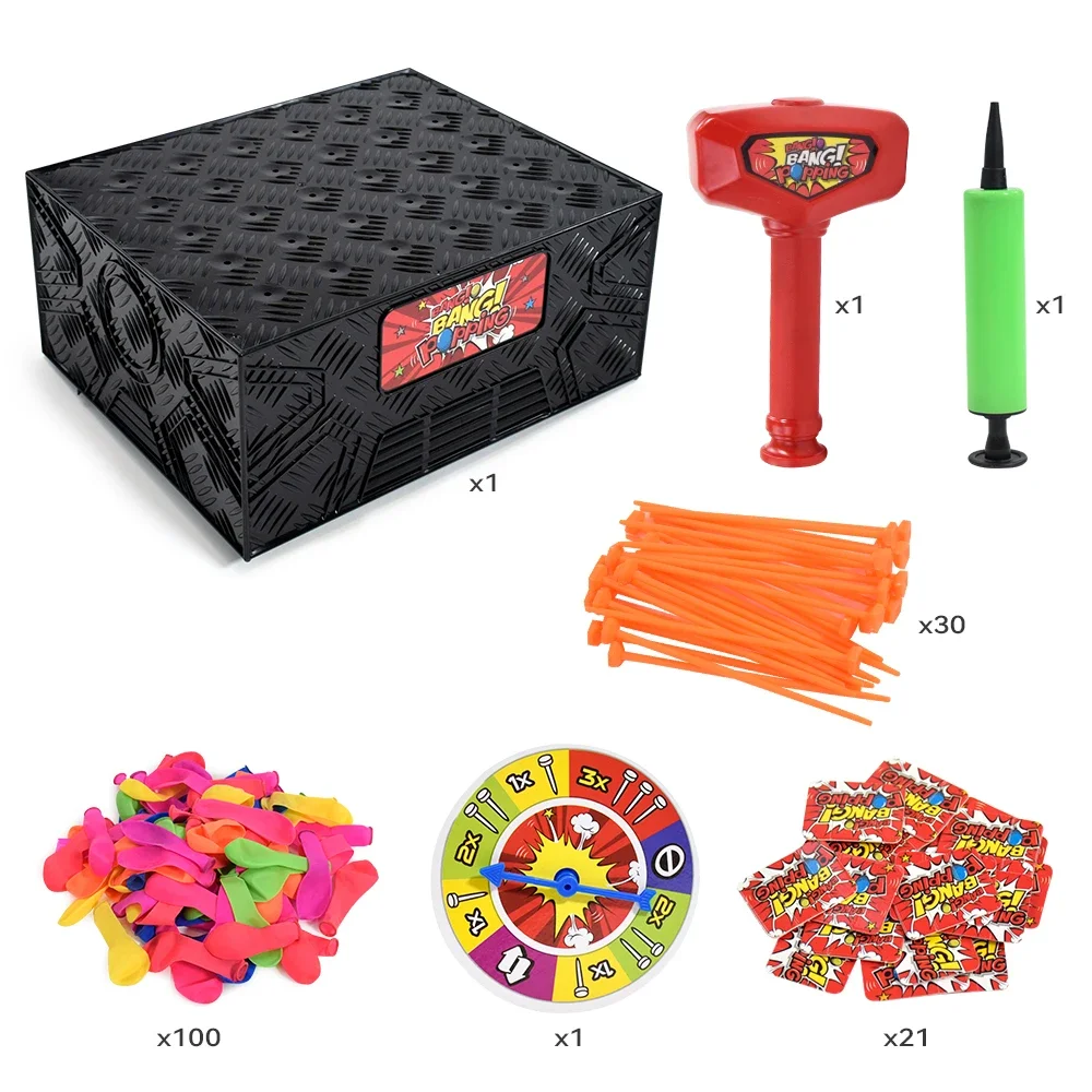 

Funny Explode Balloon Prank Game Turntable Challenge Parent-Child Family Party Toy for Kids