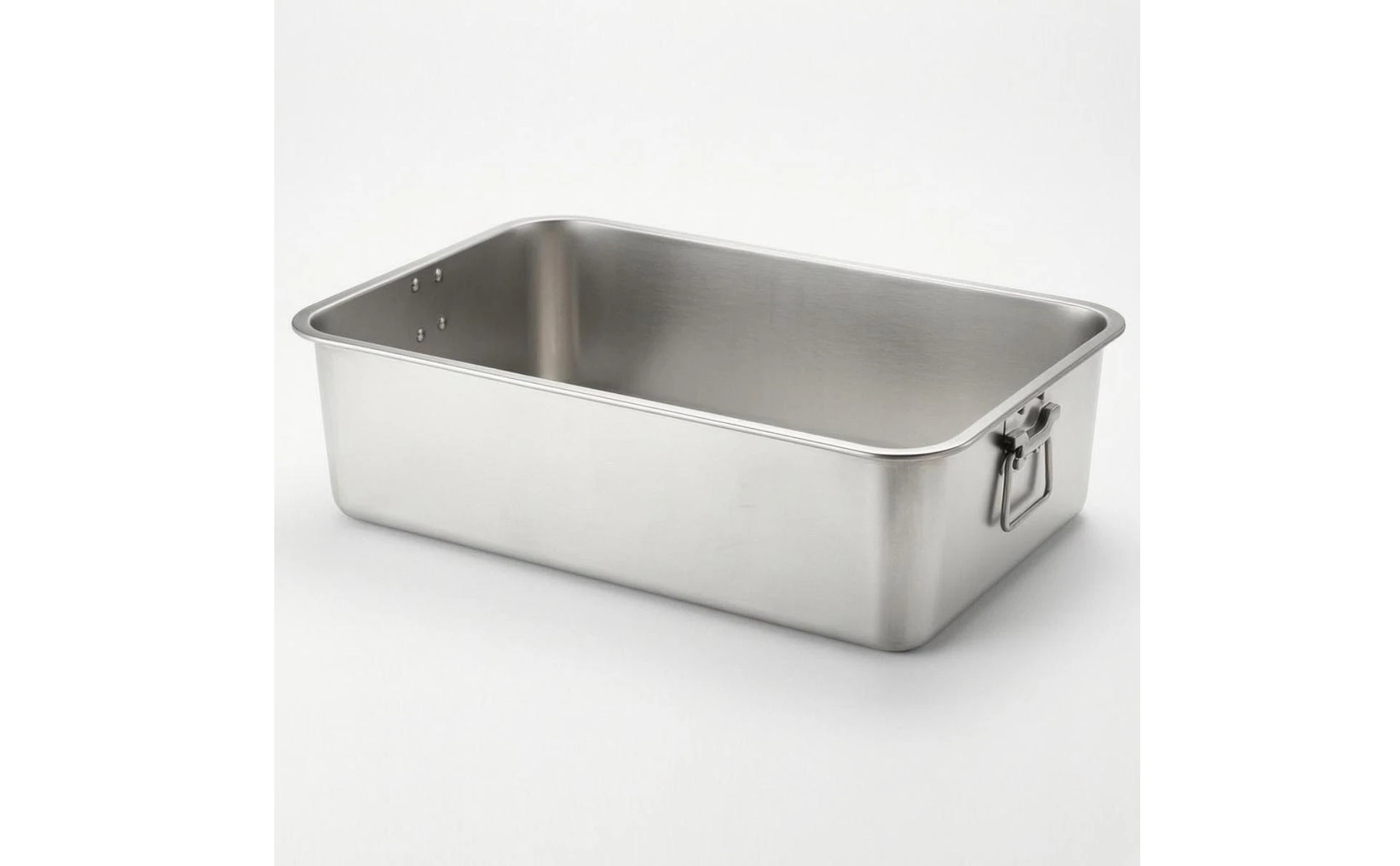 Stainless Steel Tray Side Handles Rectangular Serving Tray Stainless Steel Hotel Pan Seamless Home Container Stackable