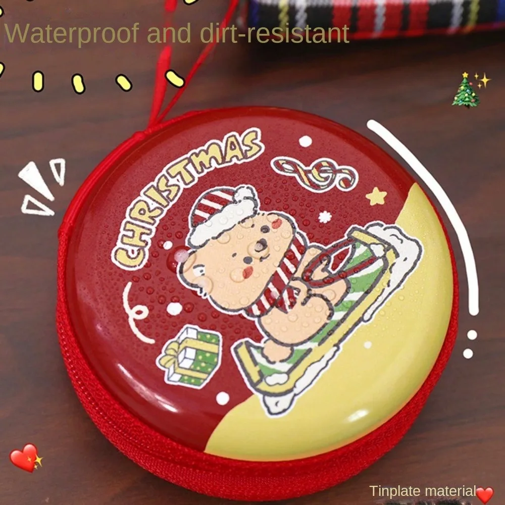 Portamonete capibara con motivo simpatico cartone animato, mini scatola natalizia impermeabile, portachiavi portatile