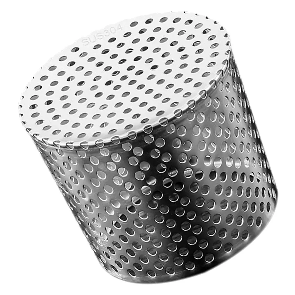 Stainless Steel Gutter Guard Strainer Efficient Hole Design Roof Drain Filter Universal Downspout Cover Outdoor Gutter