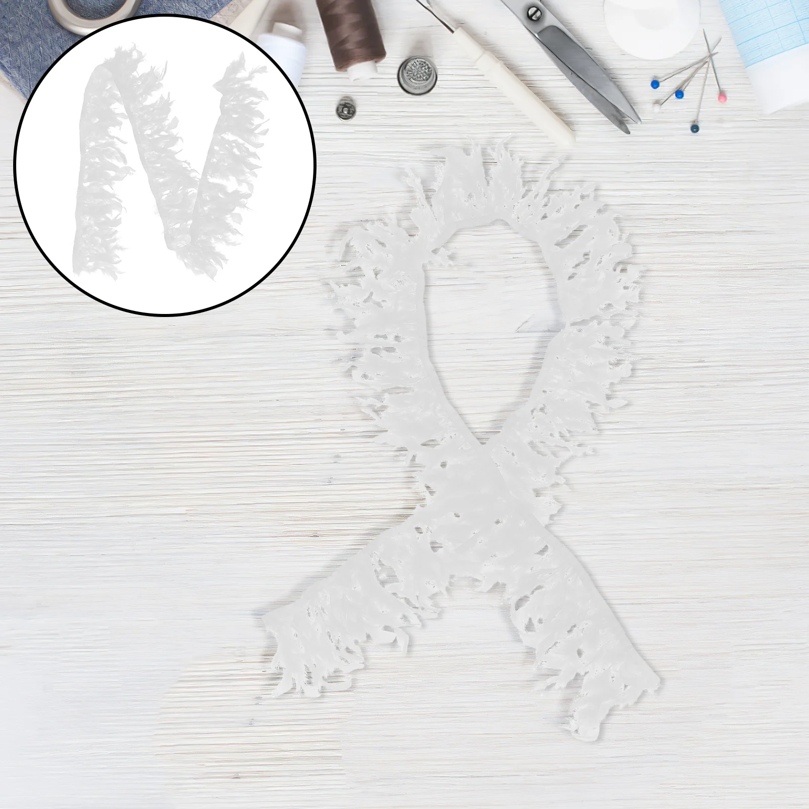 

Handmade White Fringe Trim Sewing Craft Decoration Suitable for Gift Packaging Wedding Sewing Craft Fringe