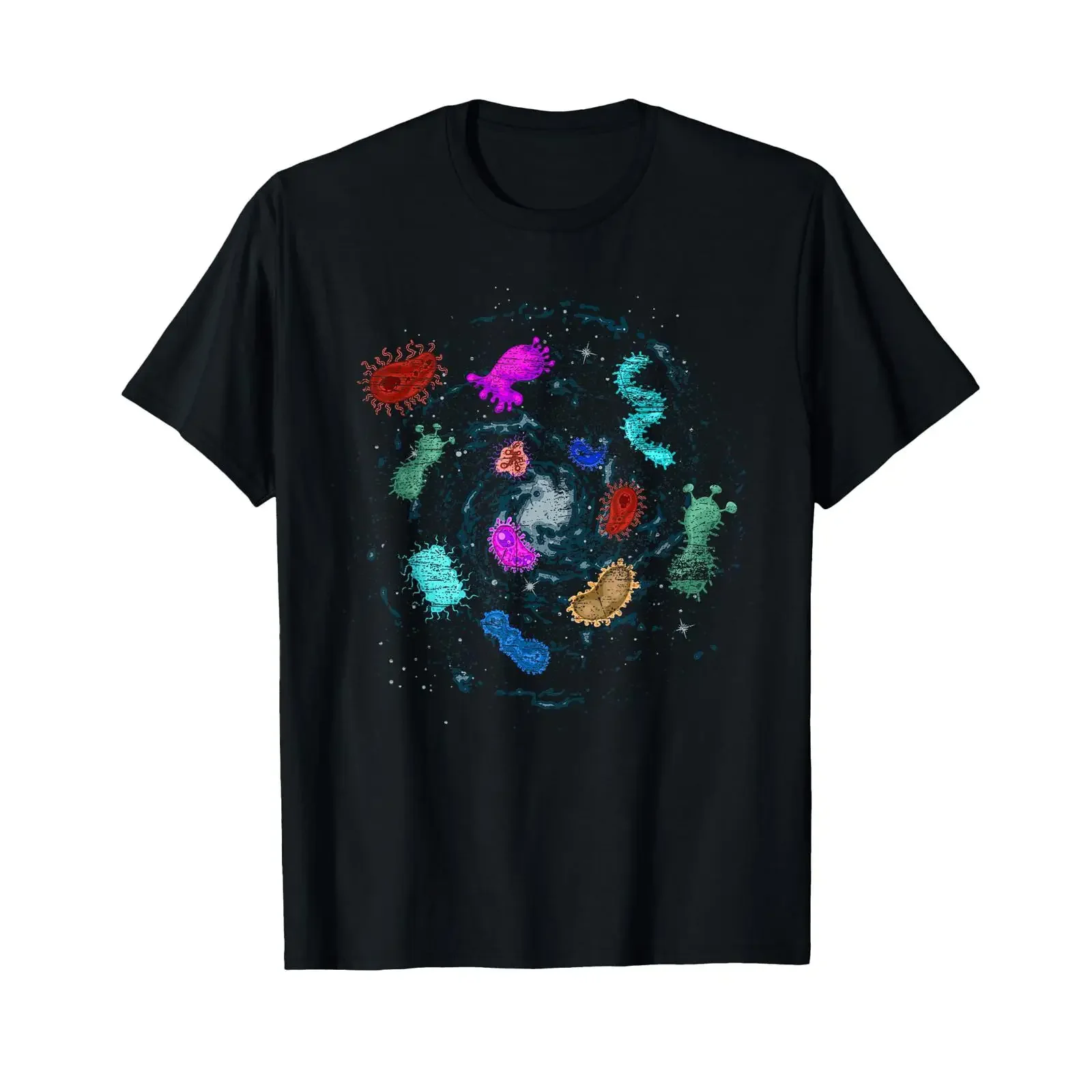 Biology Science Microbiology Laboratory Bacteria T Shirt vintage Washed streetwear Slightly Casual Stretched graphic fashion