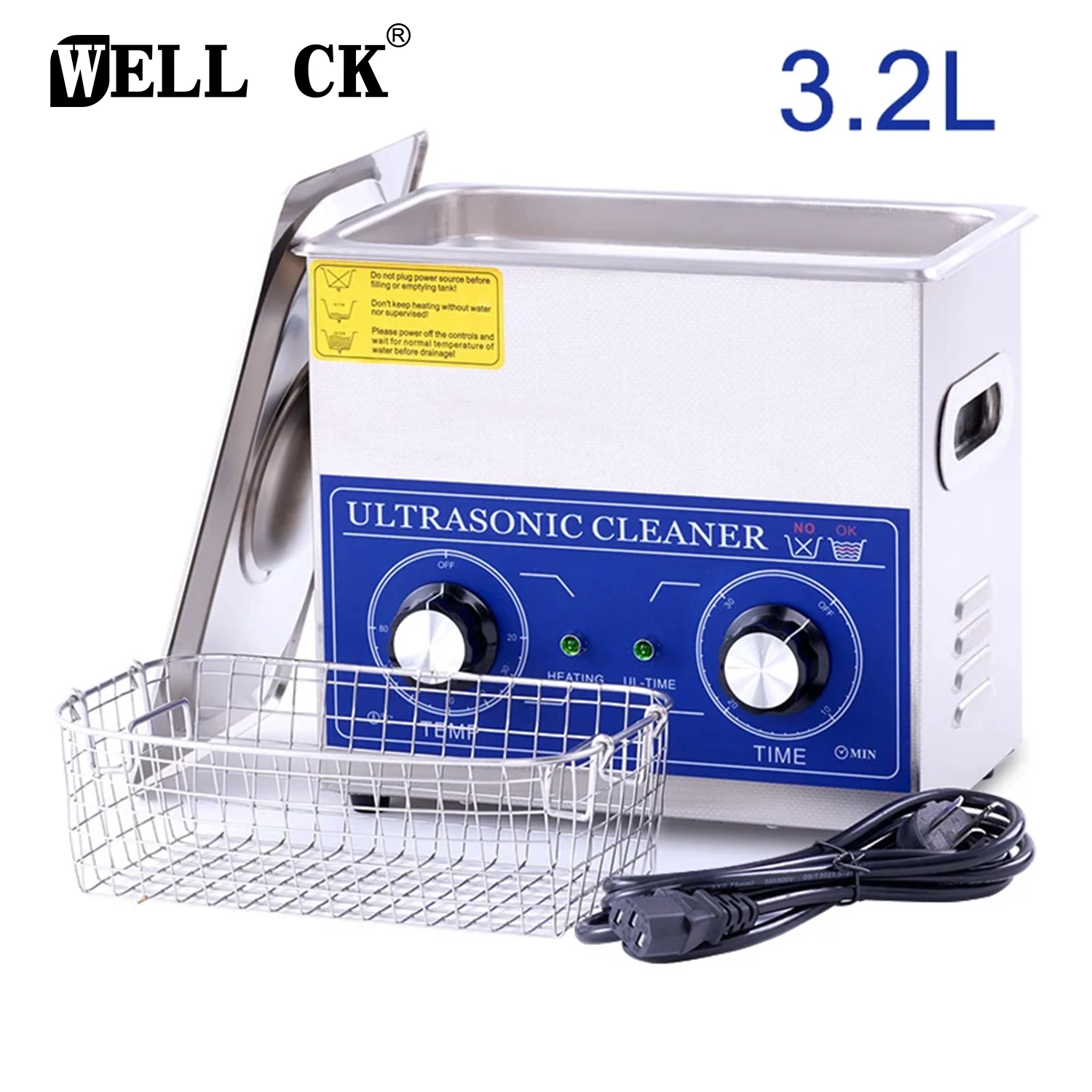 Dental Ultrasonic Cleaner 3.2L Ultrasonics Household Bath Cleaning Machine for Cleaning Dental Tools Ultrasonic Cleaner Washing