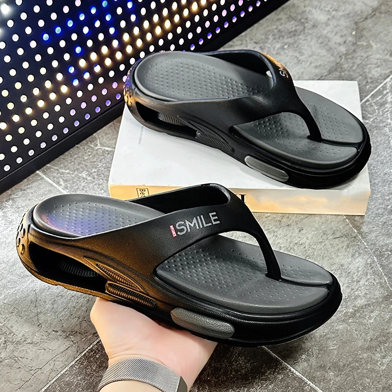 Summer Men's Flip Flops Outdoor Indoor Slippers Soft Comfortable Shoes Fashion Men Beach Sandals Non-slip Home Male Slippers