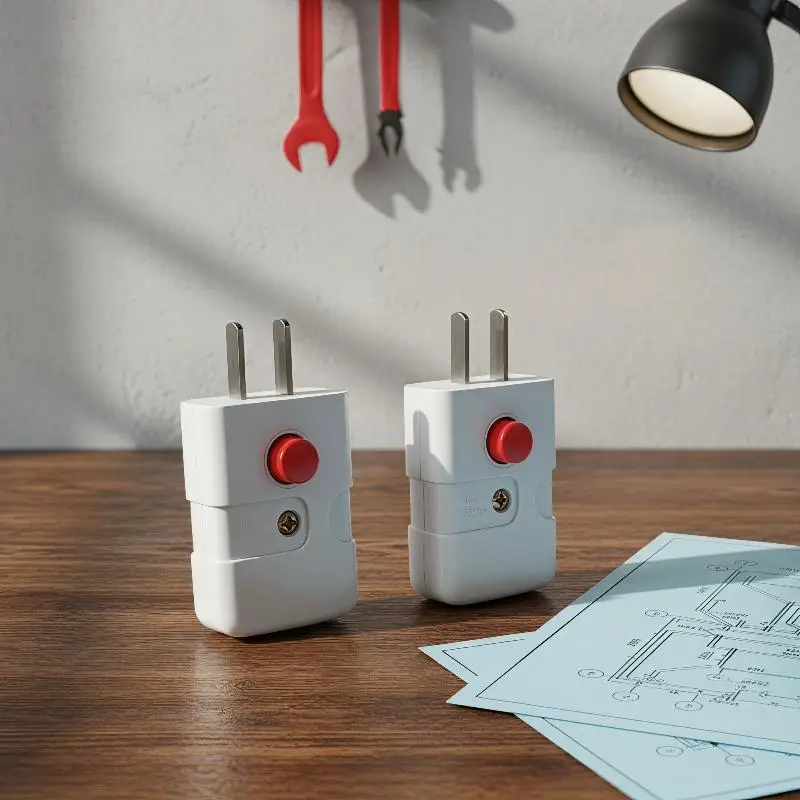 Electric Power Plug with Built-in On Off Switch Thickened Pure Copper Pins Anti-scald for Indoor Home Daily Use