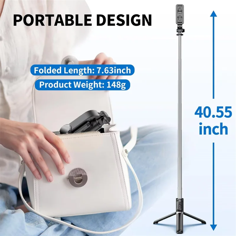 Selfie Stick Wireless Bluetooth Tripod Foldable Bracket for Xiaomi Redmi Huawei iPhone Samsung Smartphone Android iOS Holder