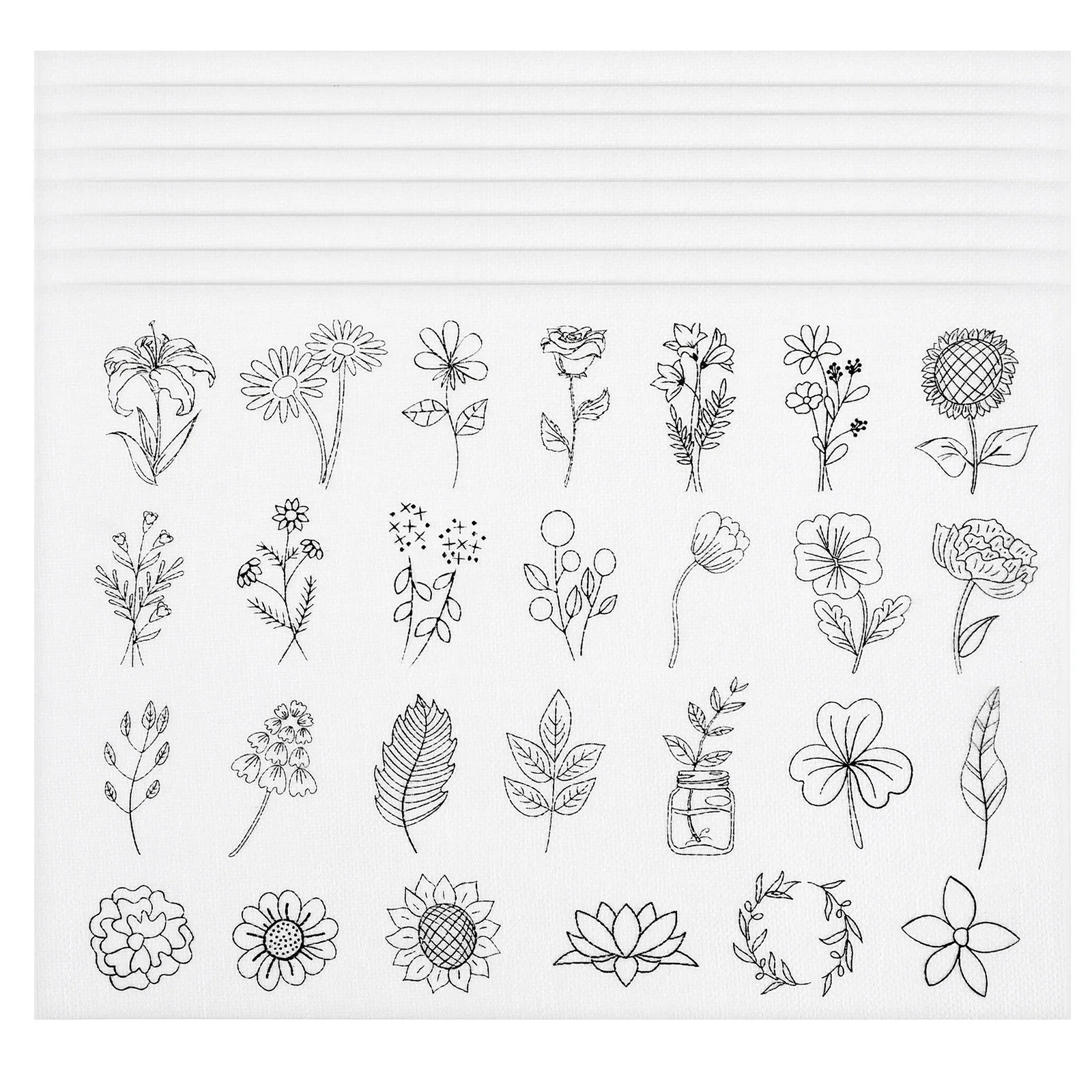 

8pcs Wash Away Backing Water Soluble Stabilizer For Embroidery Sticky Sewing Sheets Quilting Supplies Blank Fabric Paper Craft