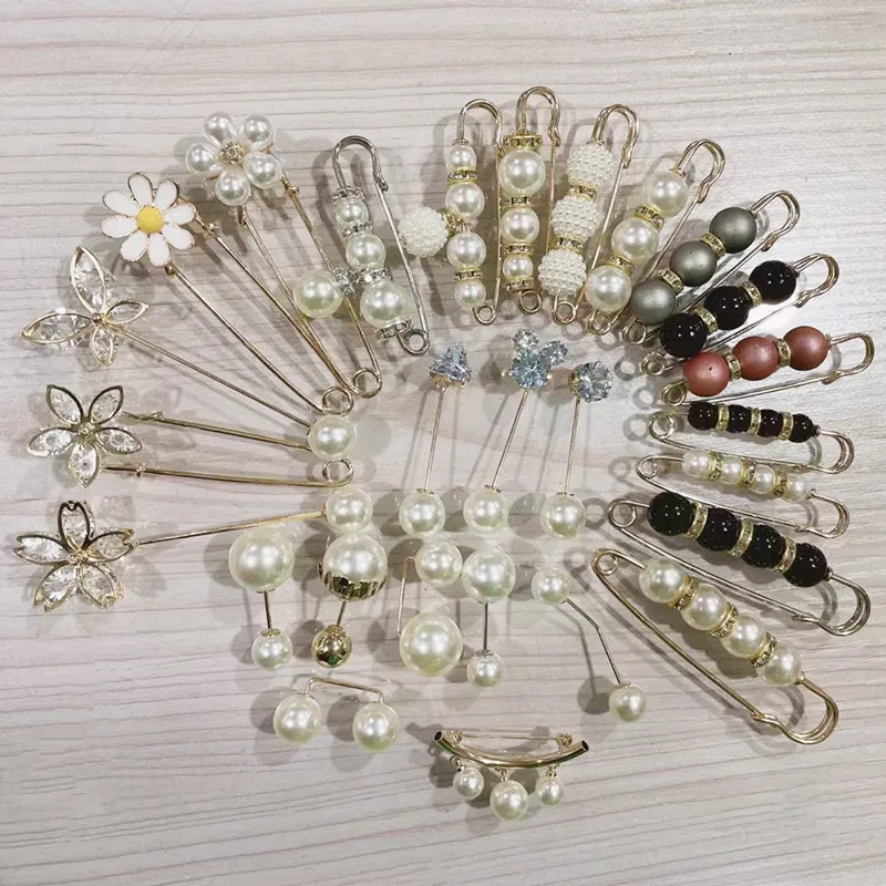 

2/20 шт., брошь для одежды, жемчужная регулировка талии для женщин, жемчужная булавка с лацканами, свитер, брошь для платья, булавки, пряжка для значка, аксессуары «сделай сам»