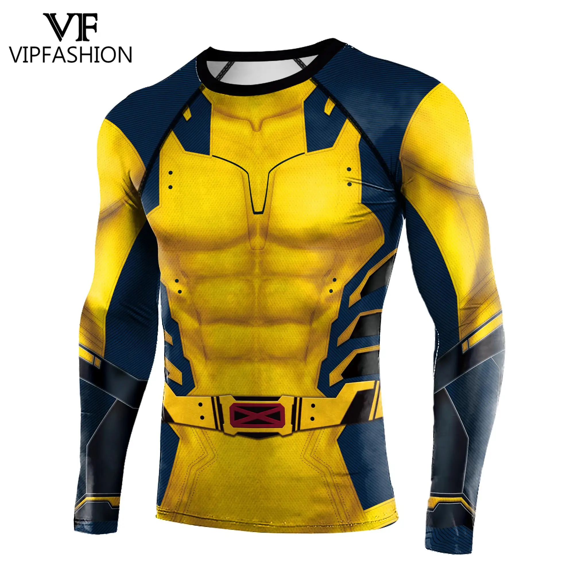 VIP MODE Männer Superhero Kompression Shirts 3D Gedruckt Lange Raglan Ärmeln Cosplay T-Shirt Karneval Party T-shirt Film Top