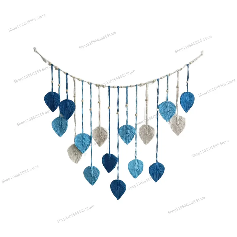 For Bohemian Hand Woven Leaf Tapestry Background Tassel Wall Hanging Photo Wall Decoration Pendant