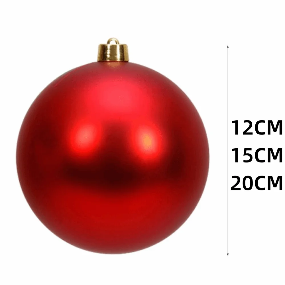 Festive Ornament 12/15/20CM Christmas Ball Matte Finish Ball Shape Matte Ball Ceiling Decoration New Year Season - view 6