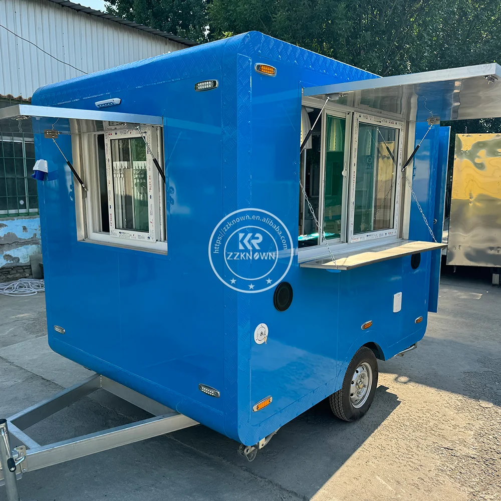 2024 Concession Trailer Usa Standard Food Truck Street Snack Cart Concession Food Trailer Catering Trailer