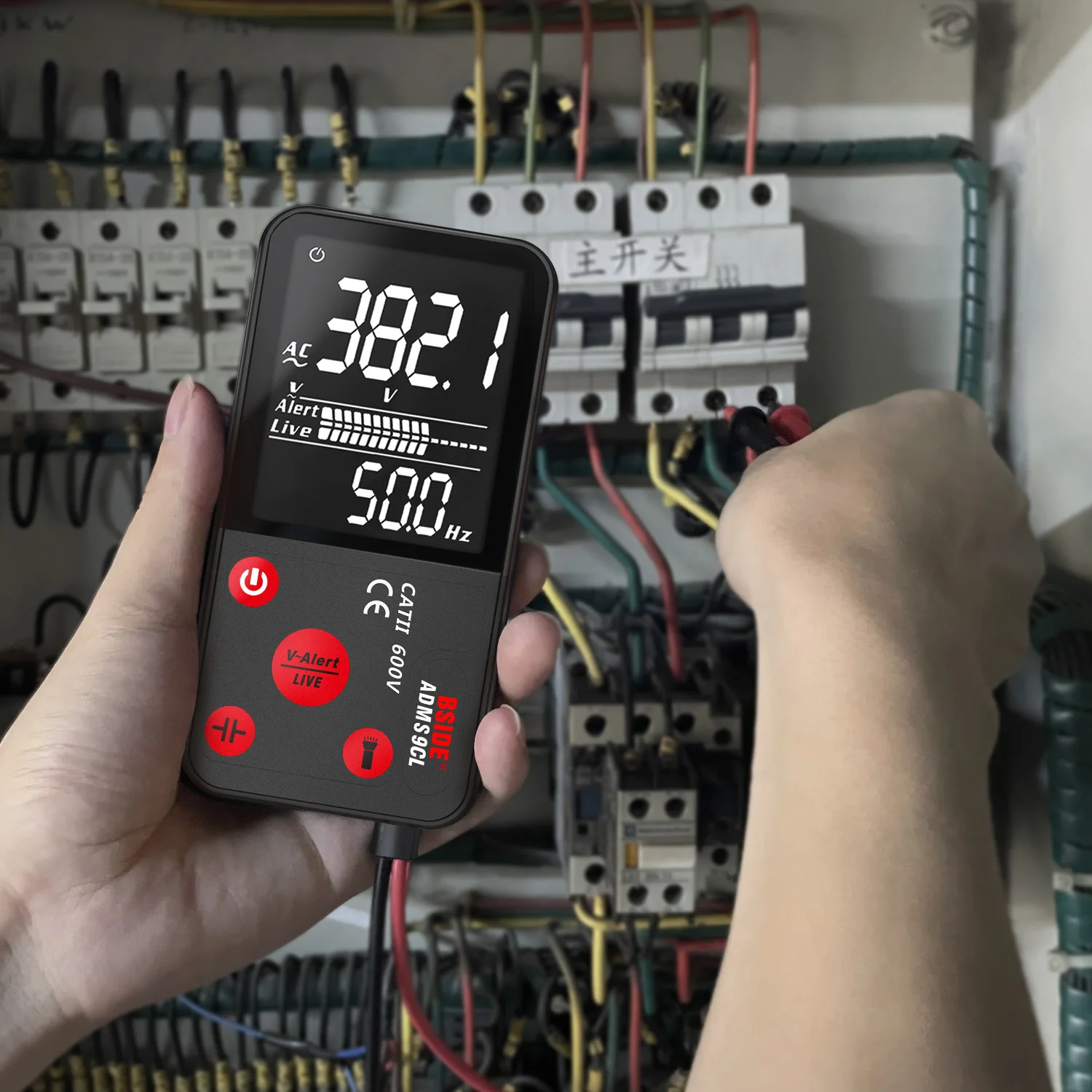 NEW ADMS9 Digital Multimeter Tester 3.5” LCD 3-Line Display 9999 Counts TRMS Auto Range Voltage Capacitance Diode Resistance