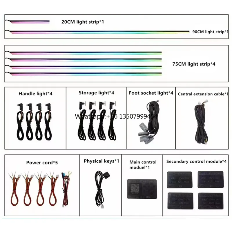 

Factory Price Universal Atmosphere 256 Color LED Ambient Light Car Interior Decoration Lighting for Cars