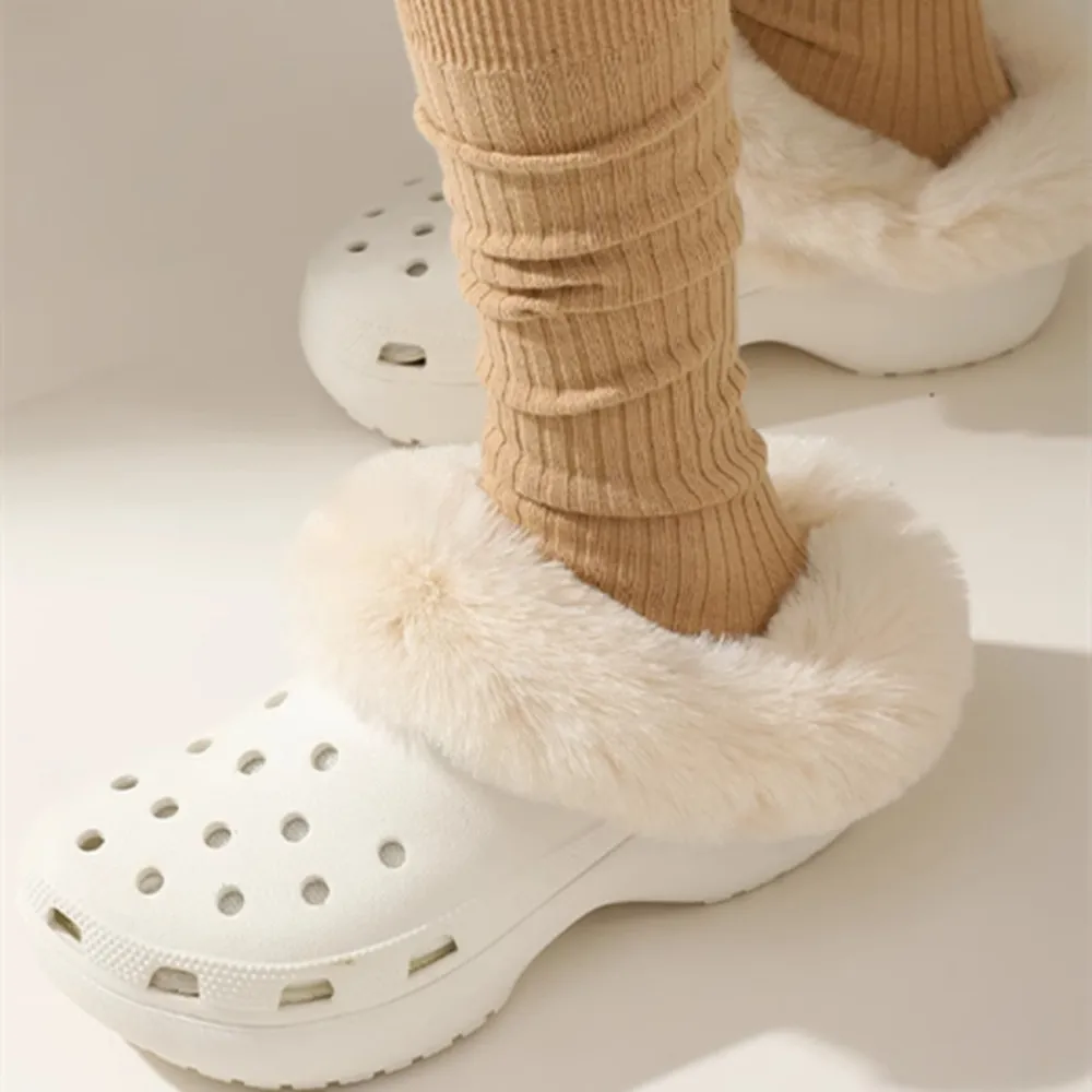 1 Pair Winter Warm Insoles For Women Men Thickened Plush Fur Lining Inserts clogs Lining Shoes Pads Removable Clogs Shoe Covers image 2