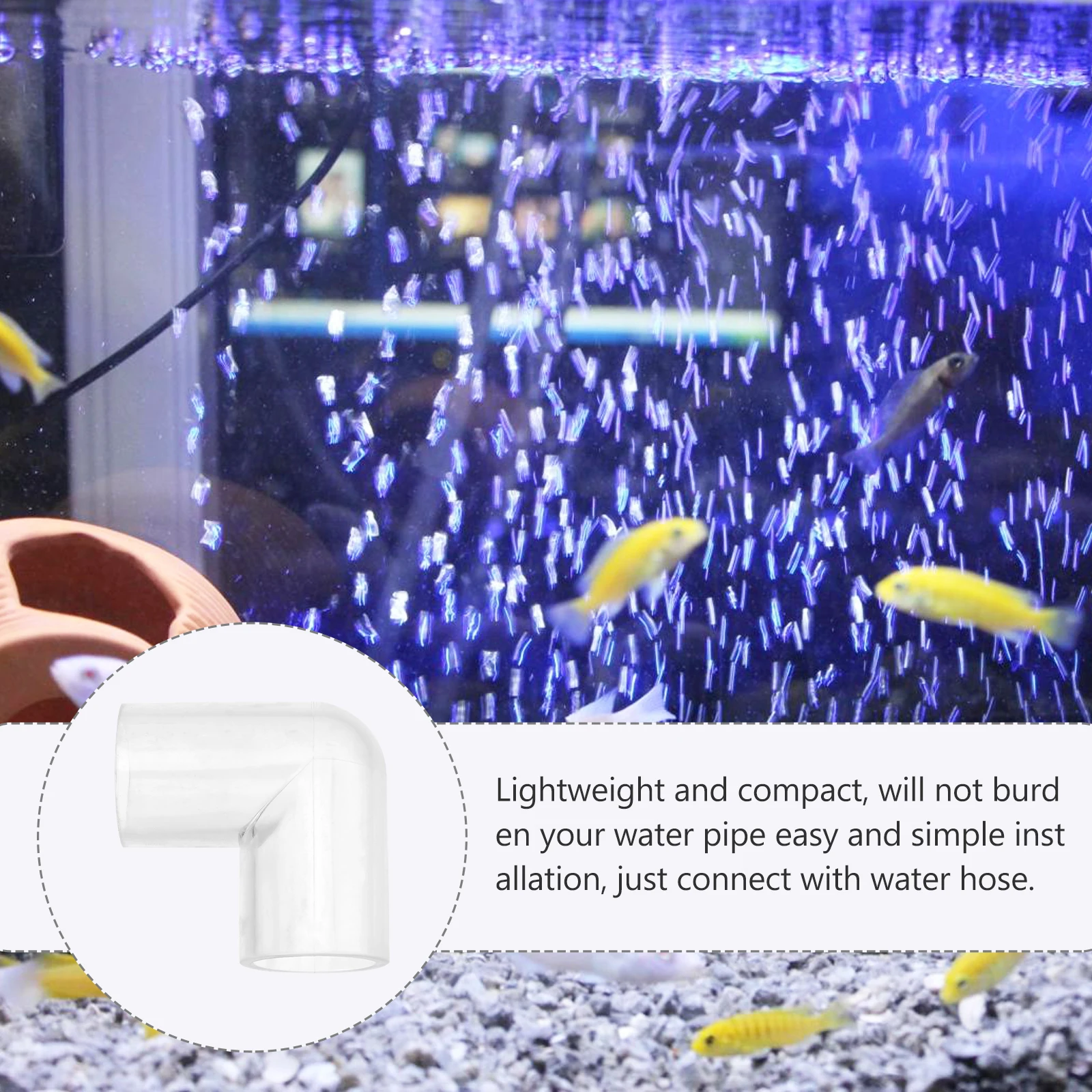 

10 Pcs Fish Tank Filtration Pipe Acrylic Connector Joint 16mm Inner Diameter Hose Accessories Water Pipe Elbow Aquarium 90