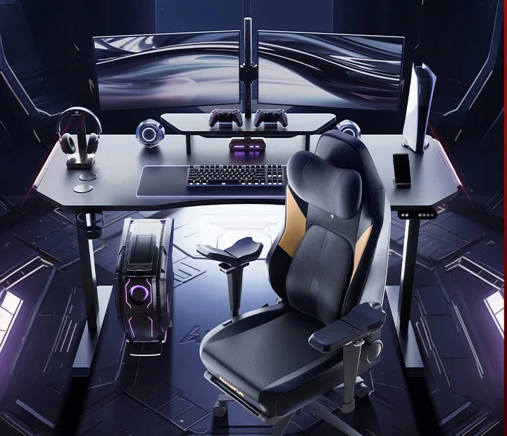 Esports table and chair set, electric lifting solid wood desk