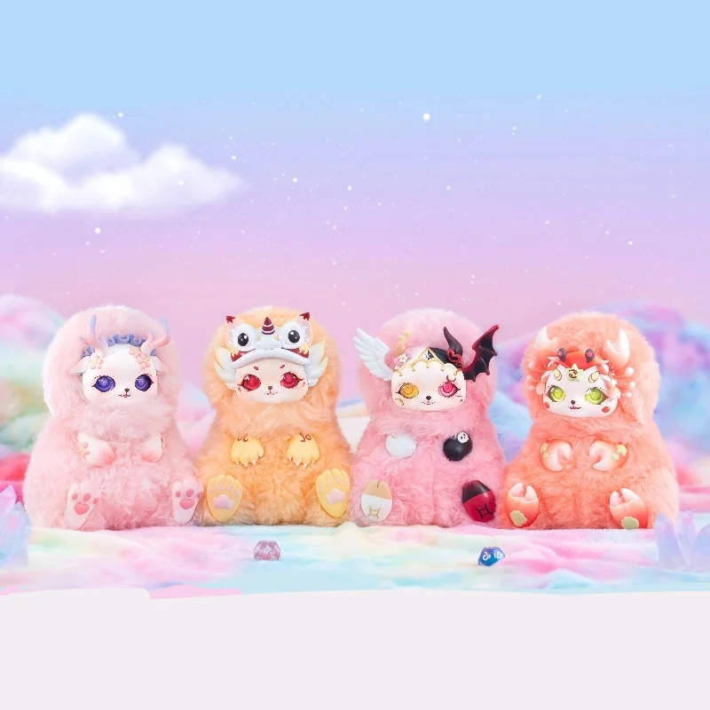 

Mengbao Xiaoxinglin 4Pcs Warm Heart Series Blind Box Tide Play Dopamine Plush Vinyl Doll Toy Fashion Bag Pendant Ornament Gift