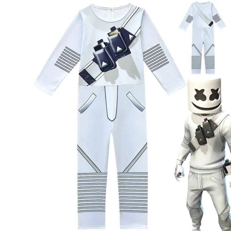 أطفال كرنفال تأثيري بنين DJ هالوين زي ازياء قناع بذلة ارتداءها بنين بنات زي حفلة الهالوين مع DJ Headg