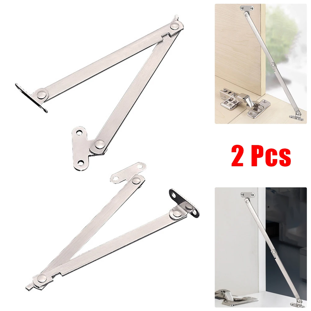 High Quality Brand New Door Stay Hinges Support Pull Two-fold Activity Rod Vertical Cabinet Folding Left&Right