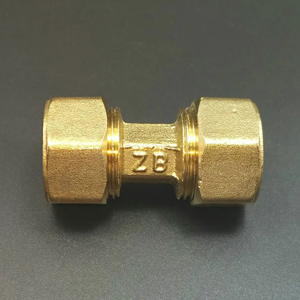 Brass Compression Straight Pex 1216/1418/1620/2025/2632 Pipe Fitting Aluminum Plastic Pipe Fittings For Floor Heating