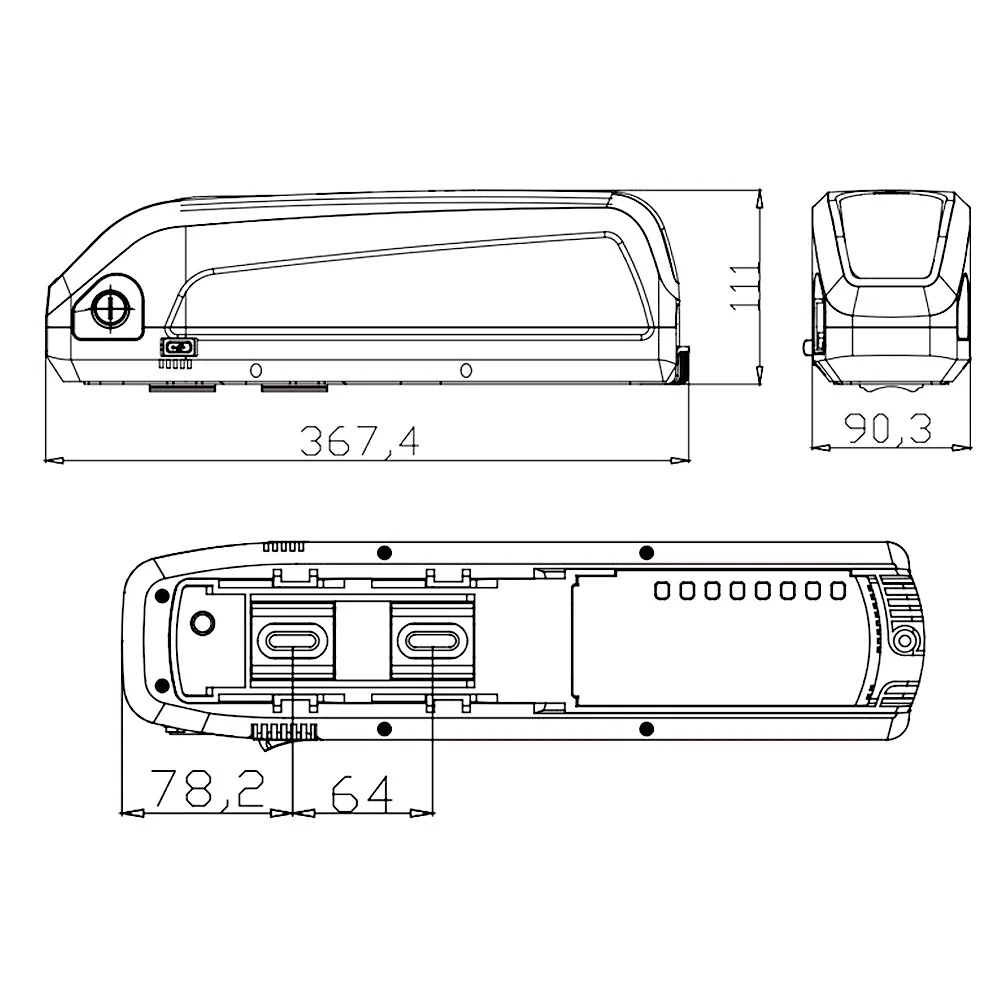 Hailong E-bike Batteria 36V 48V ricaricabile Bicicletta da montagna li-ion battery per Bicicletta Elettrica 250W-1500W Motore