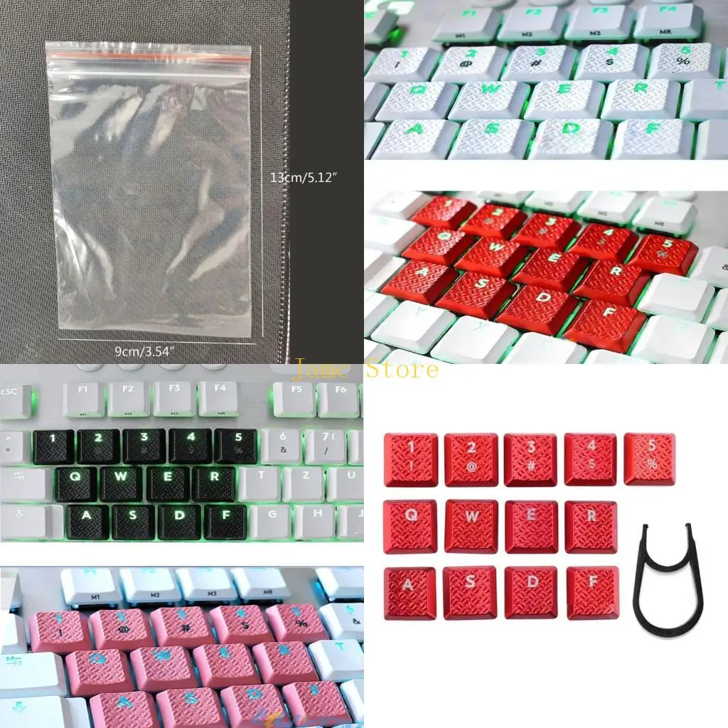 

LX0B 13pcs ABS Backlit Keycap Texture Non-slip Cover for G915\G913 G815\G813
