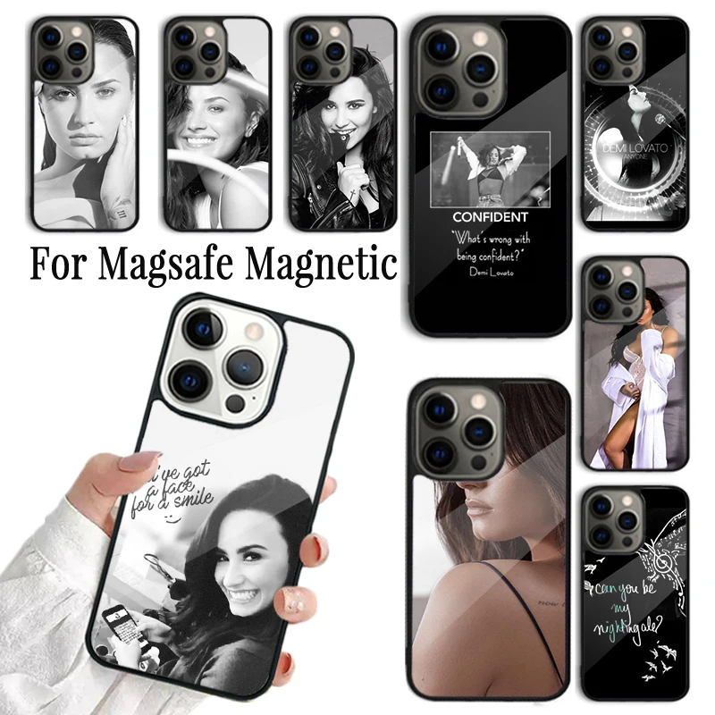 Coque Phone Case For iPhone 16 15 14 13 12 Mini 11 Pro Max Plus Magsafe Magnetic Wireless Charging Cover Demi Lovato Stay strong