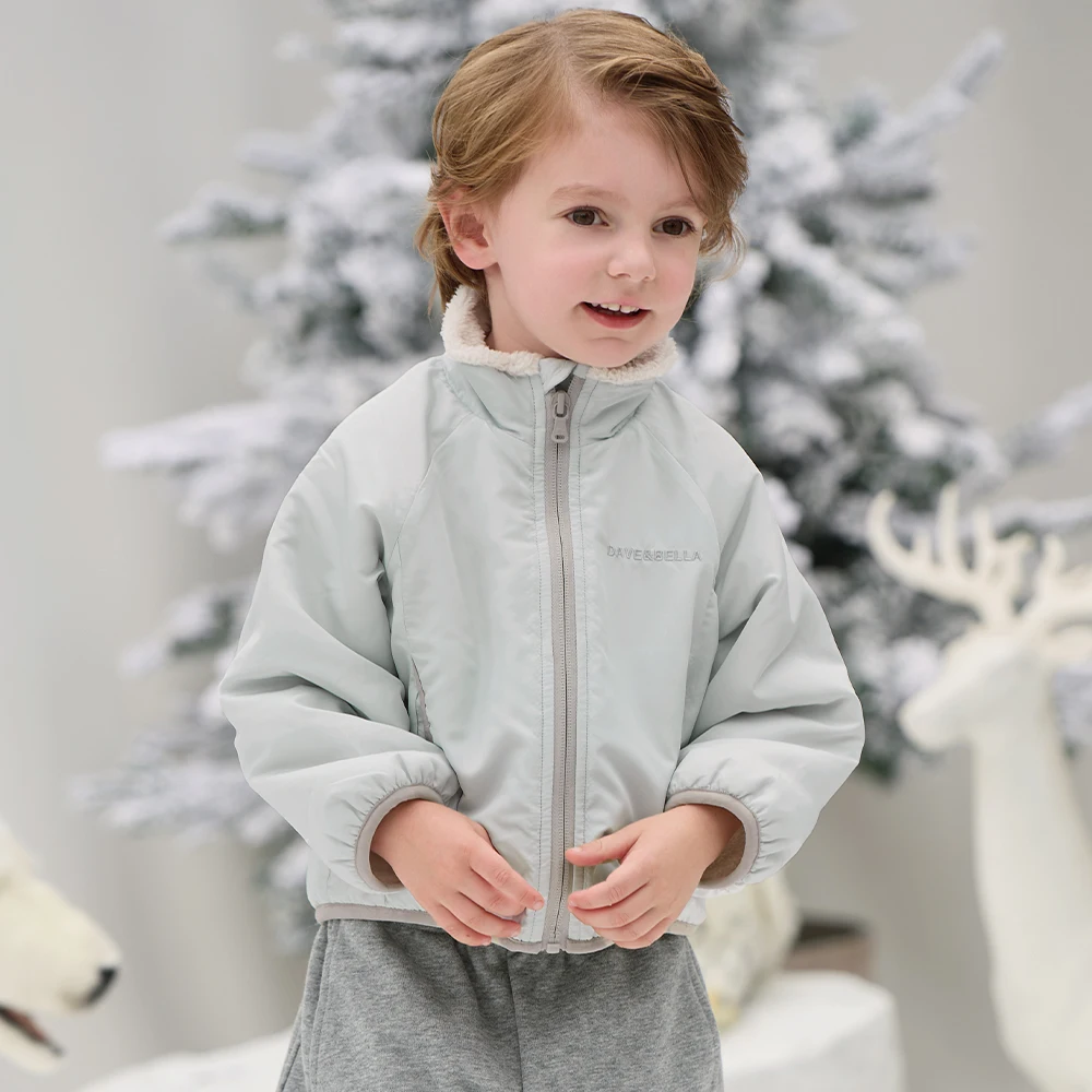 Dave Bella Autumn Jacket Boys Girls Coat Children Spring Clothes Outerwear Casual Fashion Long Sleeves Fleece Outdoor DB4263853