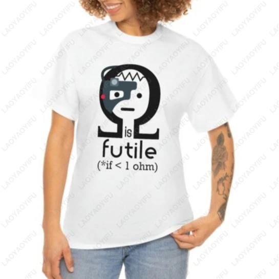Resistance Is Futile If Less Than 1 Ohm Classic T-shirt Electricity Borg Star Trek Academic Professor Teacher Gift Cotton Tee