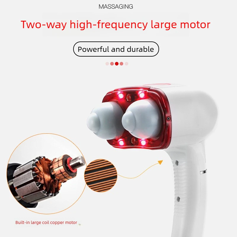 High-Power Dual-Head Dolphin Massage Hammer, Electric Percussion Massager for Back & Calf Home Vibrating Tool Refreshing Durable