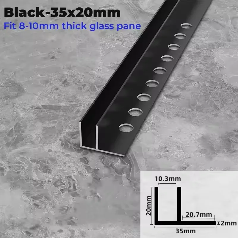 Embedded F Shape LED Aluminum Profile Waterproof Channel Bathroom Glass Shelf Splint Shower Cabinet Bar LED Strip Light