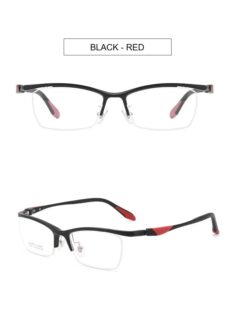 EYELUYAN Modische Sportliche Halbrandlose Optische Myopie-Brille Hochwertiger Halbrandloser Brillenrahmen 801 – Detail 7