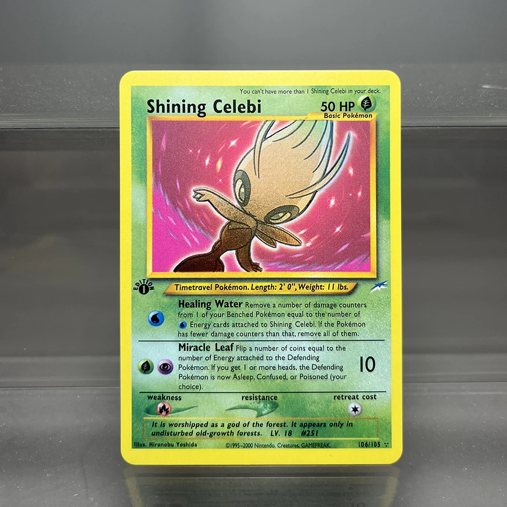 Neo Destiny Charizard PTCG Single Collection Card 1st Edition 1996 Tyranitar Gengar Card PKM Proxy Cards Toys Gifts