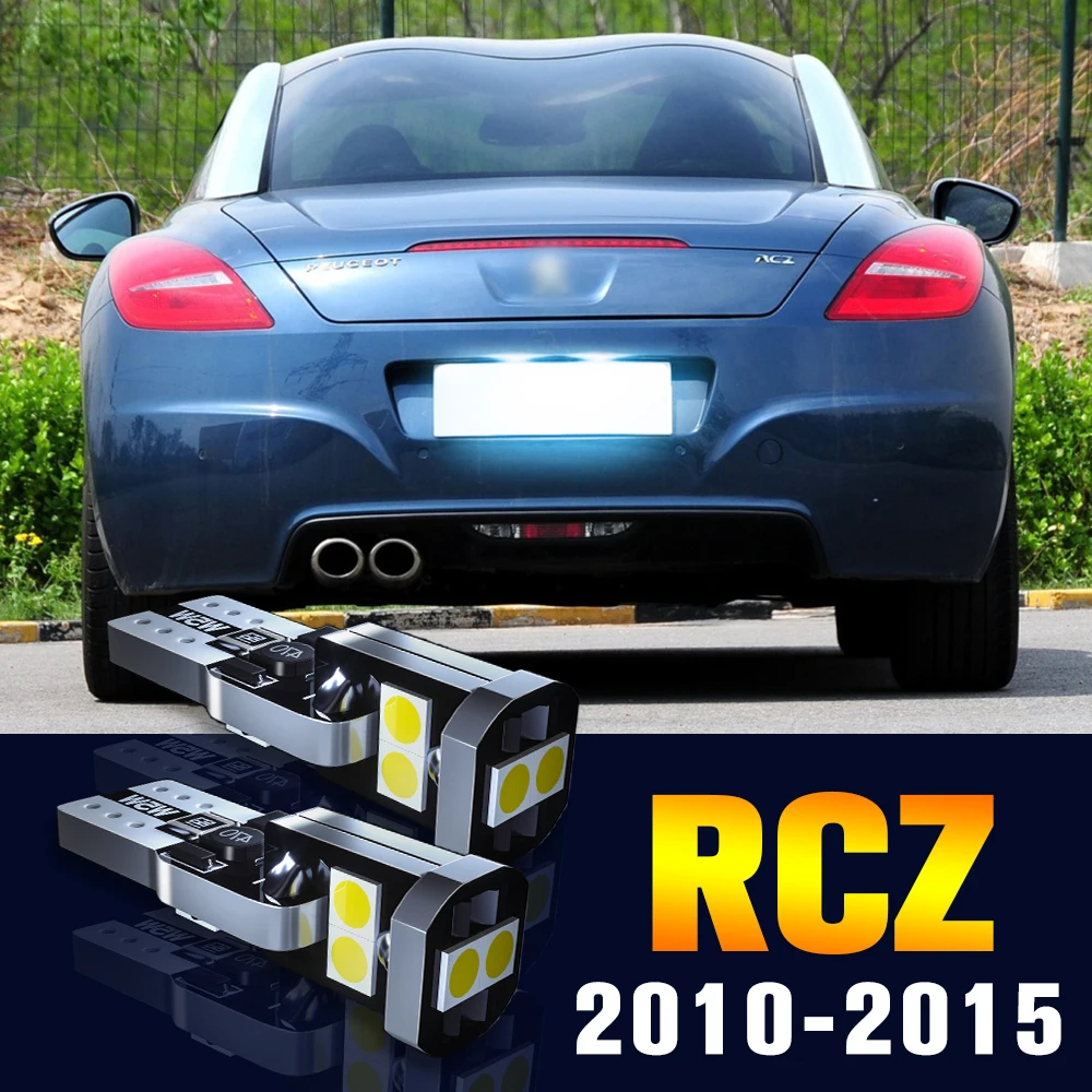 

2pcs LED License Plate Light Bulb Number Lamp For Peugeot RCZ 2010-2015 2011 2012 2013 2014 Accessories