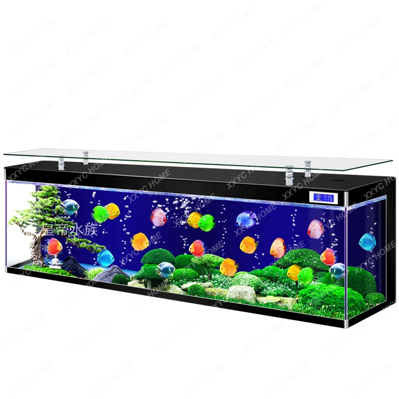 

Super White Glass Advanced Internet Celebrity TV Cabinet Fish Tank Integrated Household Small Living Room Ecological Aquarium