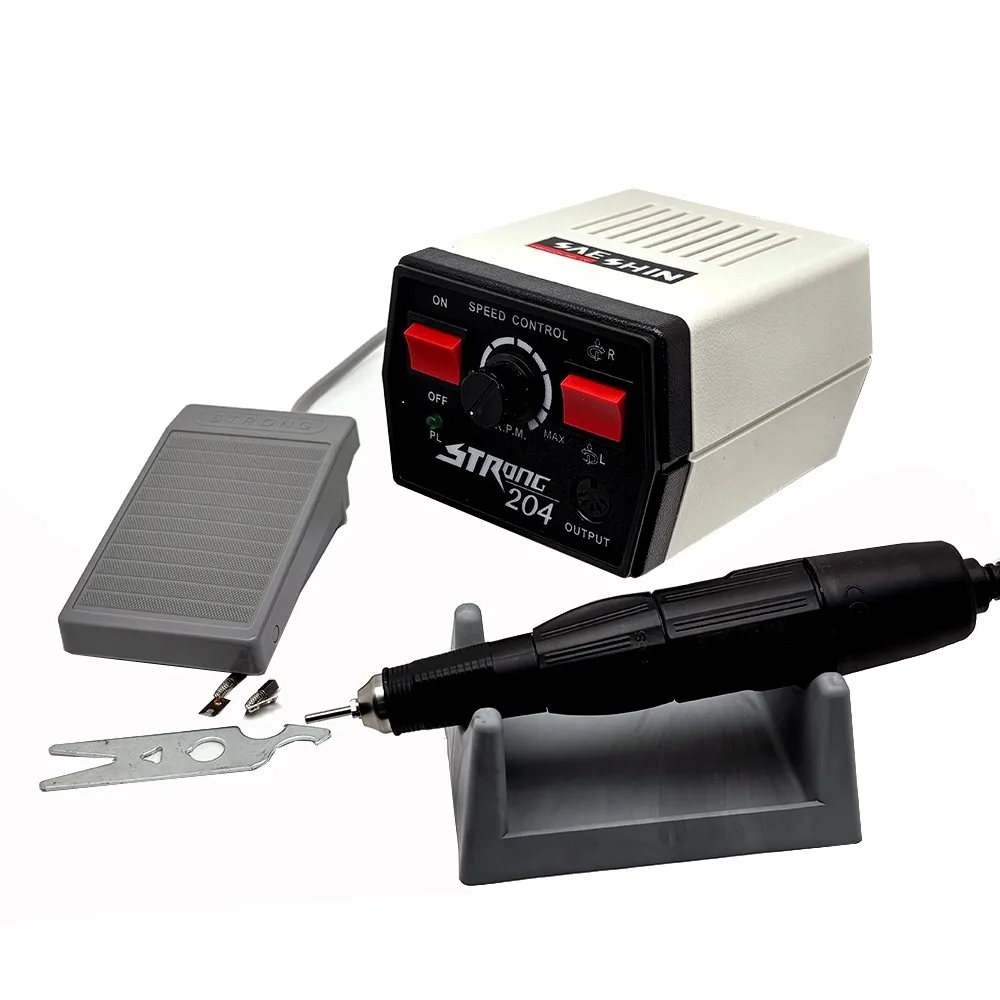 Стоматологическая электрическая дрель с микромотором, 35000 об/мин, сильная профессиональная шлифовальная машина 204 для стоматологического оборудования и лабораторного использования