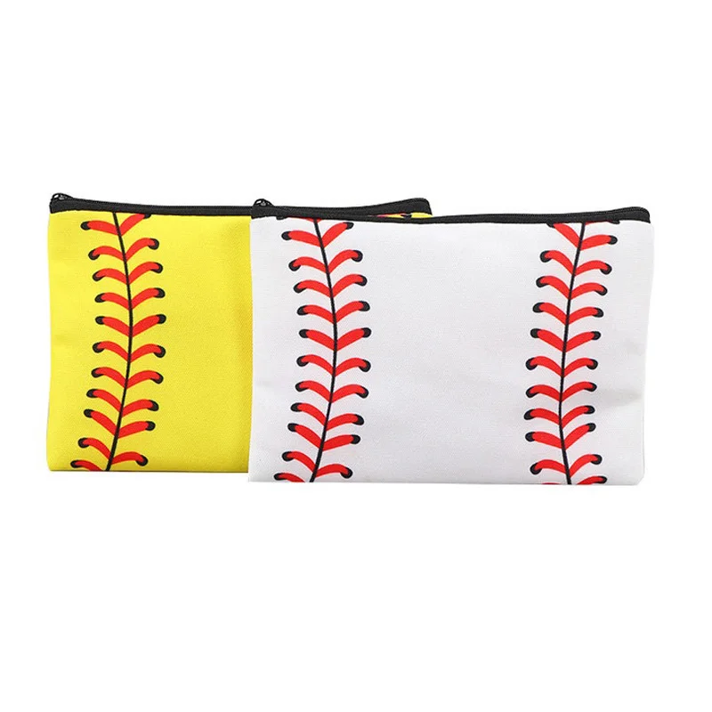 300Pcs/Lot Baseball Makeup Bag Bridesmaid Maid of Honor Holiday Wedding Bachelorette Party Gifts Canvas Cosmetic Zipper Pouch