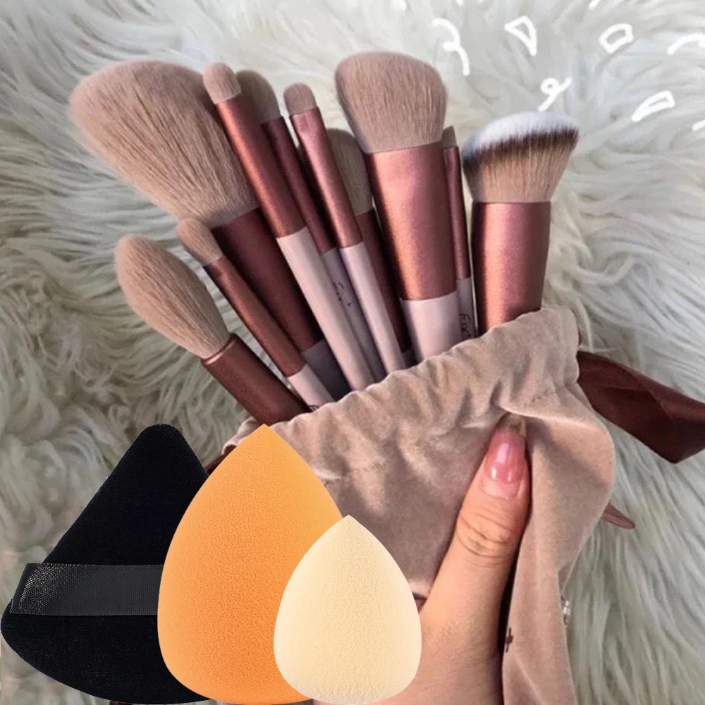 Ensemble de pinceaux de maquillage professionnel pour femme, super doux, détail, fard à joues, surligneur, fond de teint, correcteur, fard à barrage, outil de beauté, 16 pièces