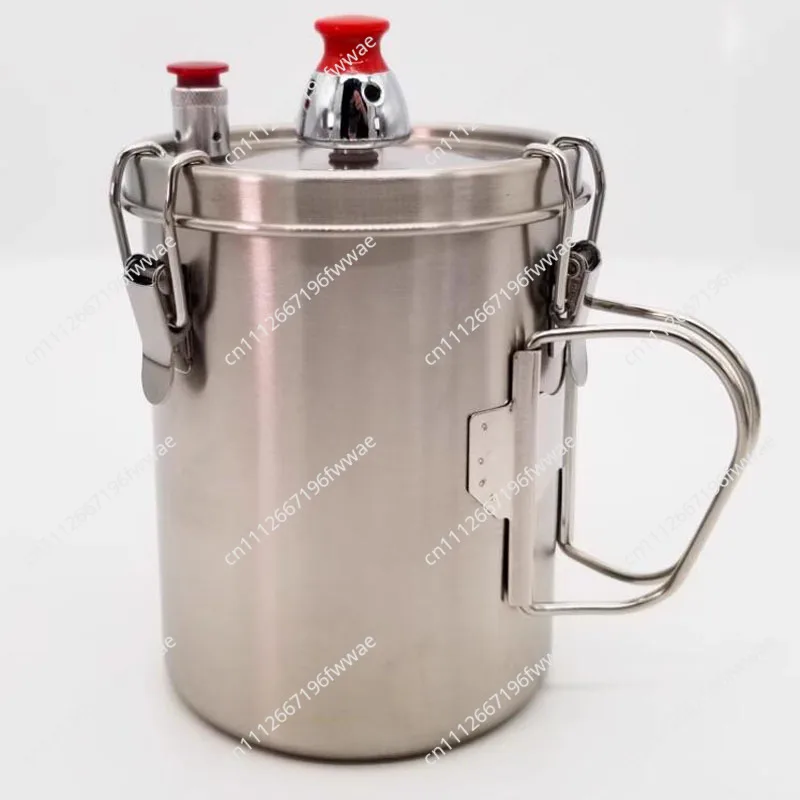1000ML Lightweight Camping Pressure Cooker, Stainless Steel