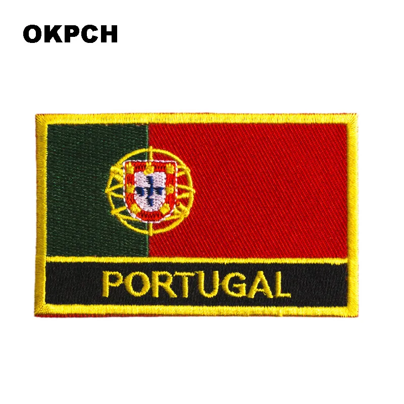 Naszywki do haftu z flagą Portugalii Naprasowanki na piłę na naszywkach transferowych Aplikacje do szycia ubrań w domu i w ogrodzie